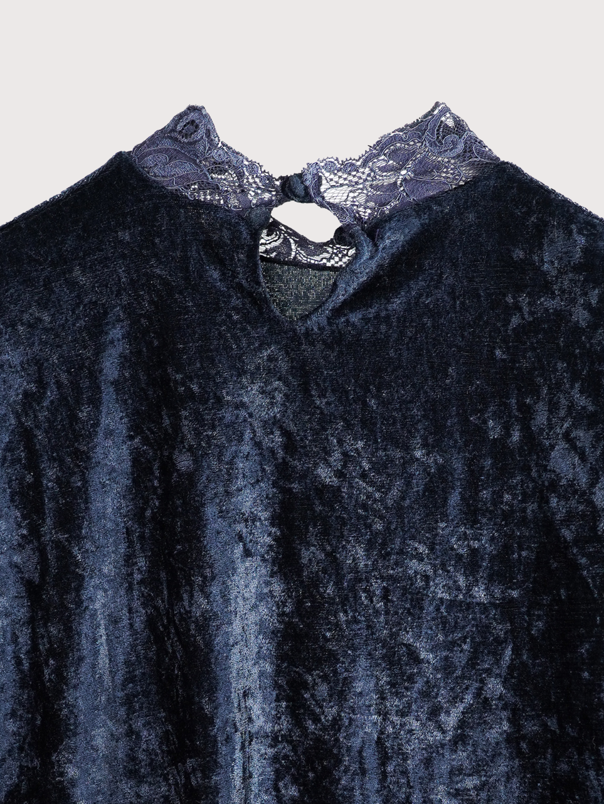 Le top en velours bleu