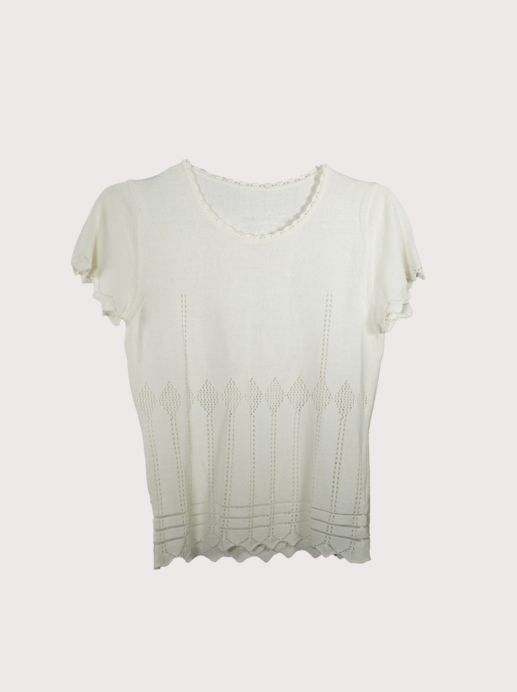 Le top en maille à manches courtes