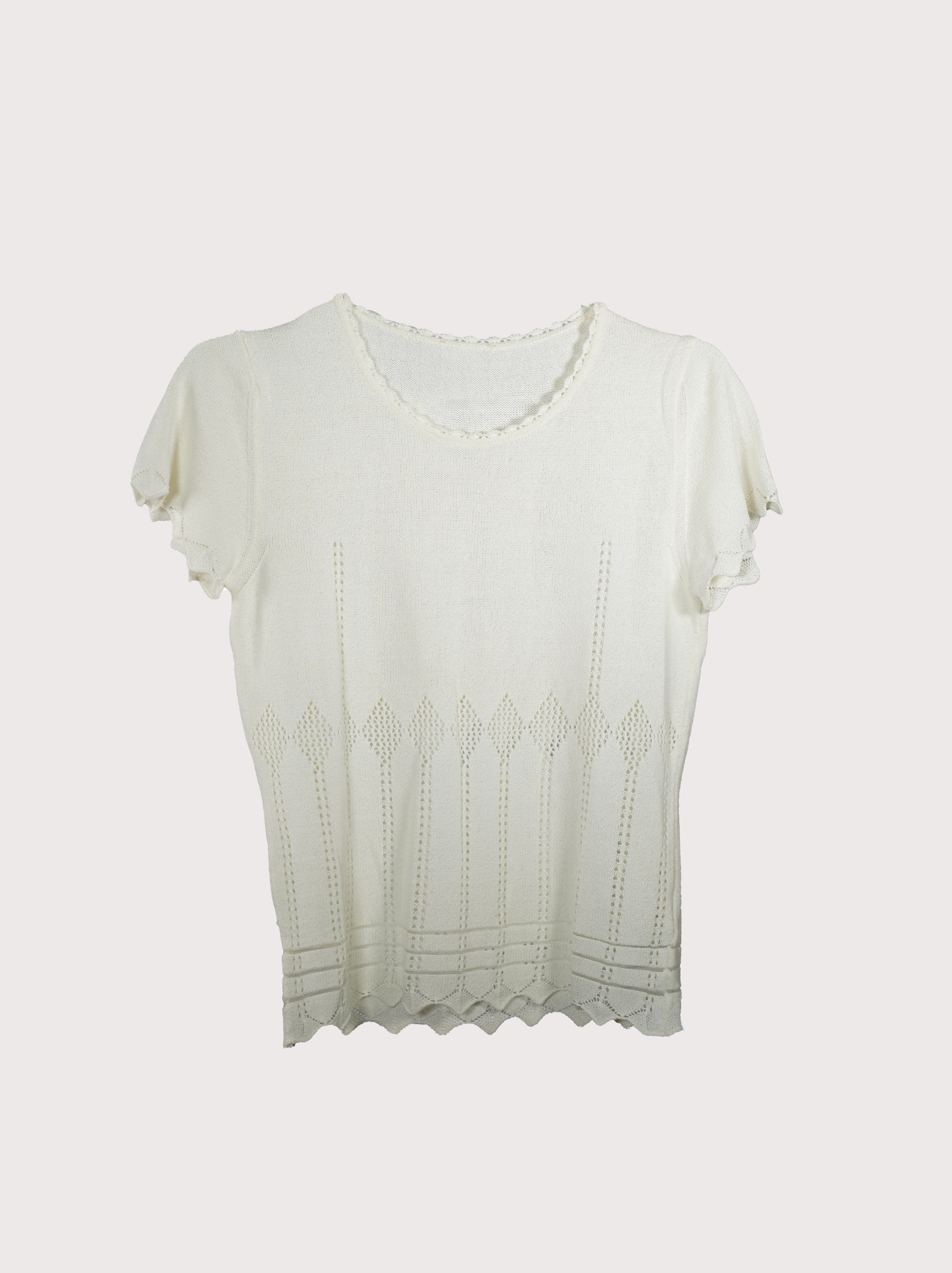 Le top en maille à manches courtes