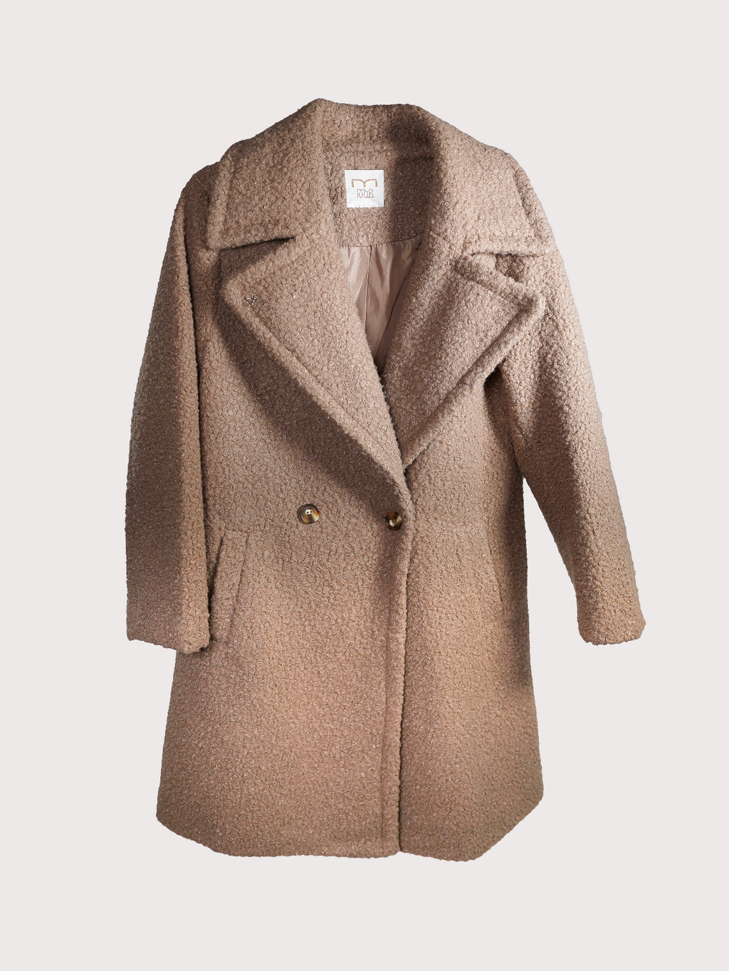 Le manteau long imitation peau de mouton