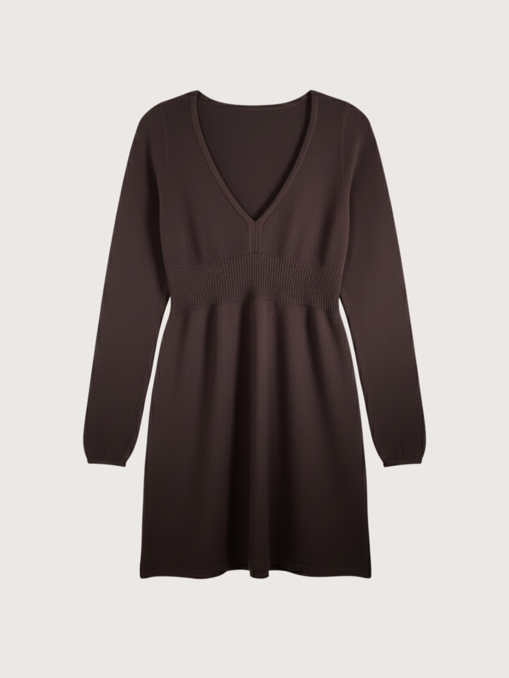 La robe pull marron
